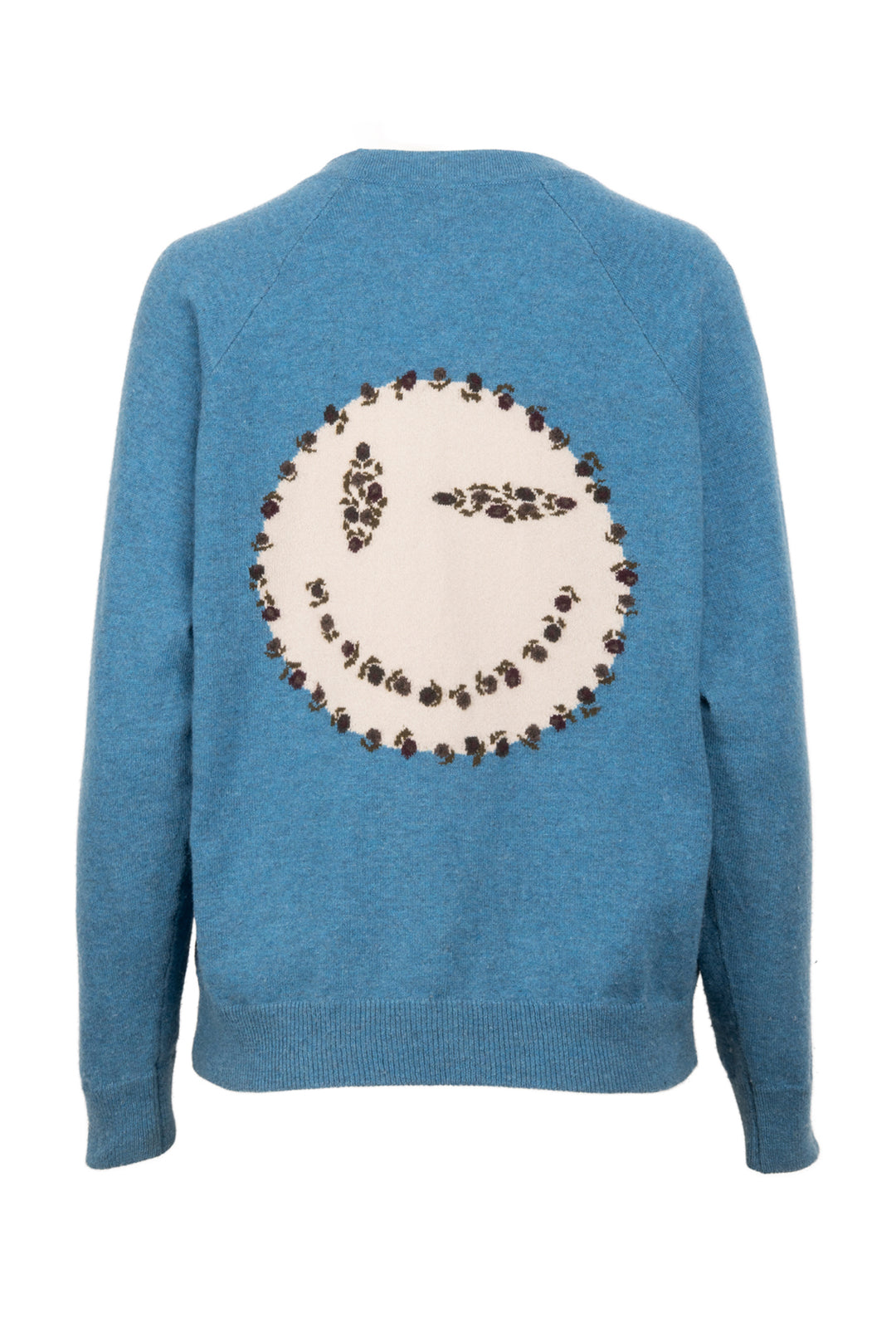 Queene and Belle Size S Floral Smiley Face Cashmere Sweater