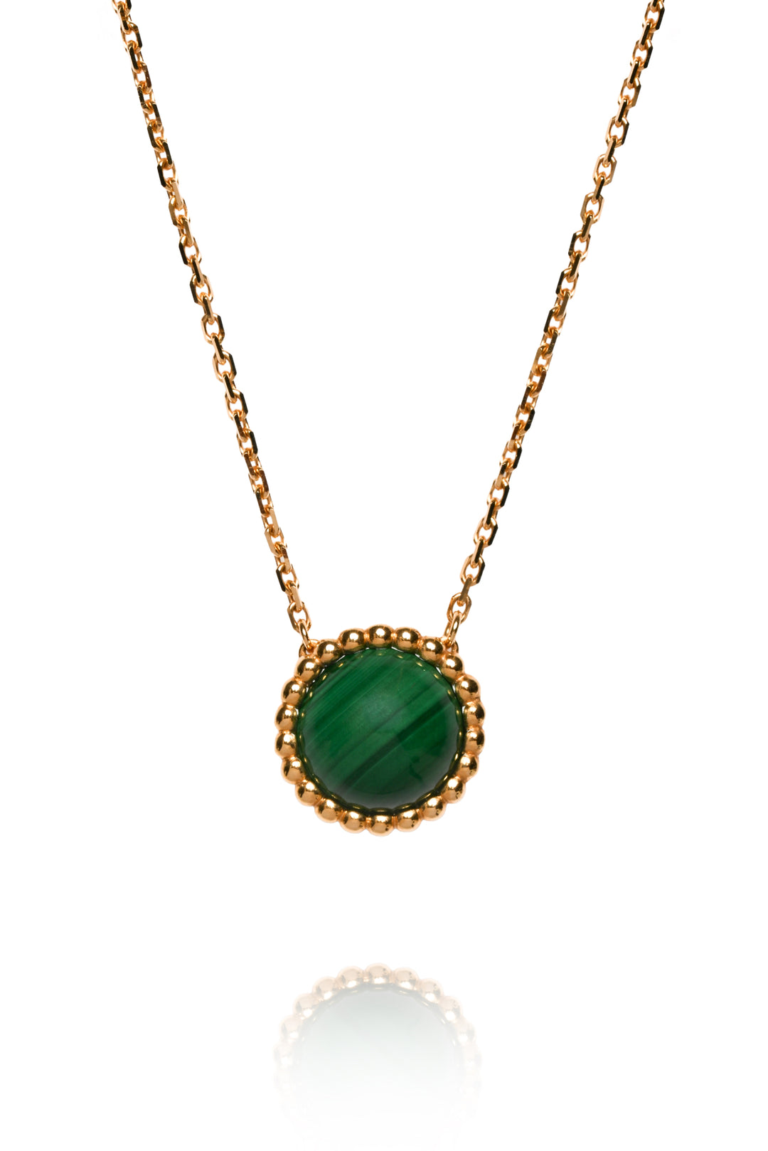 Van Cleef & Arpels 2021 18K Yellow Gold Malachite PerlÃ©e Couleurs Necklace