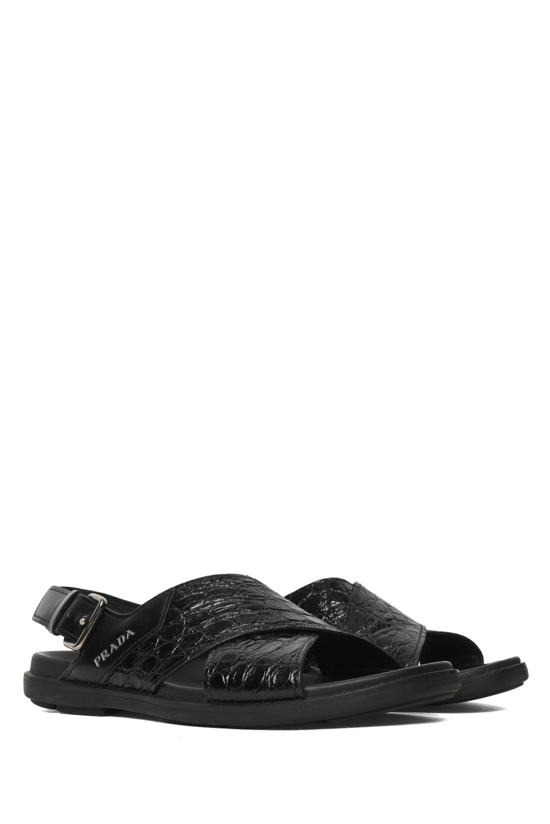 Prada Size 7 Men's Crisscross Sandals