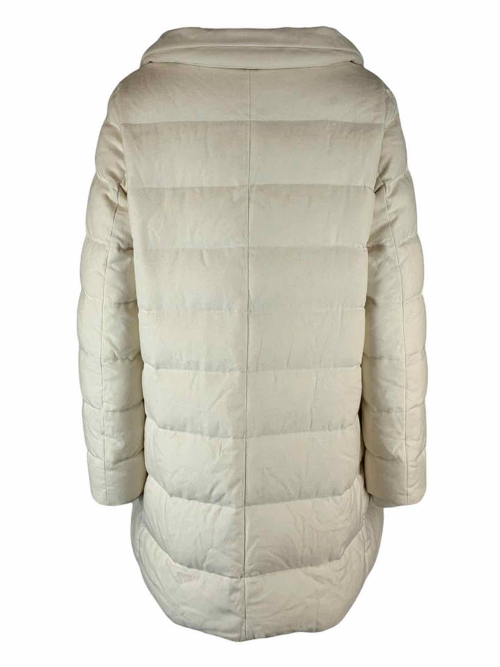 Herno Size 48 Quilted Silk & Cashmere Coat