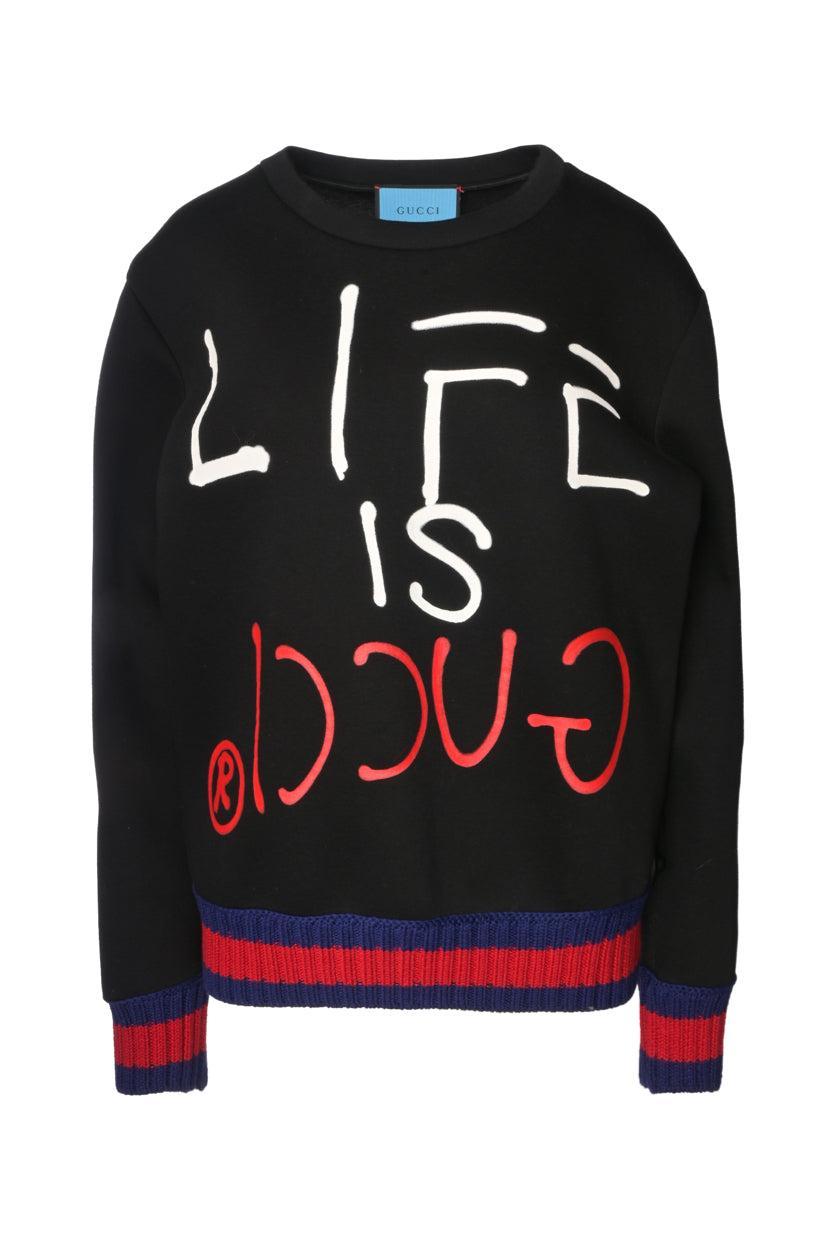 Gucci Size M Men's Life is Gucci Ghost Sweatshirt
