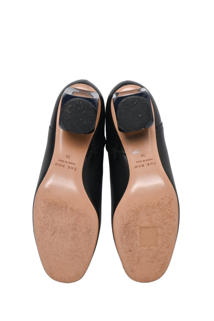 The Row Size 36 Bowin Leather Ankle Boots