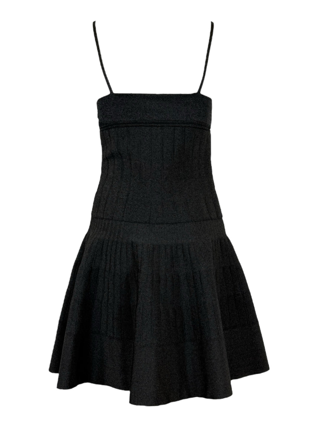 Chanel Size 38 Metallic Knit V Neck Dress