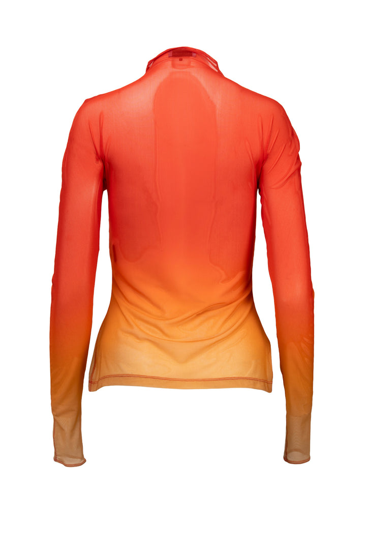 Mugler Size 40 Ombre-Effect Mesh Tops