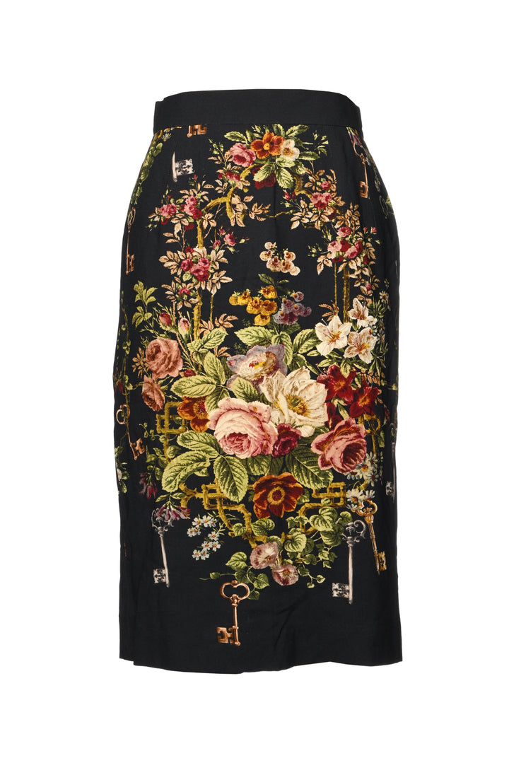 Dolce & Gabbana Size 40 Floral Knee Length Skirt