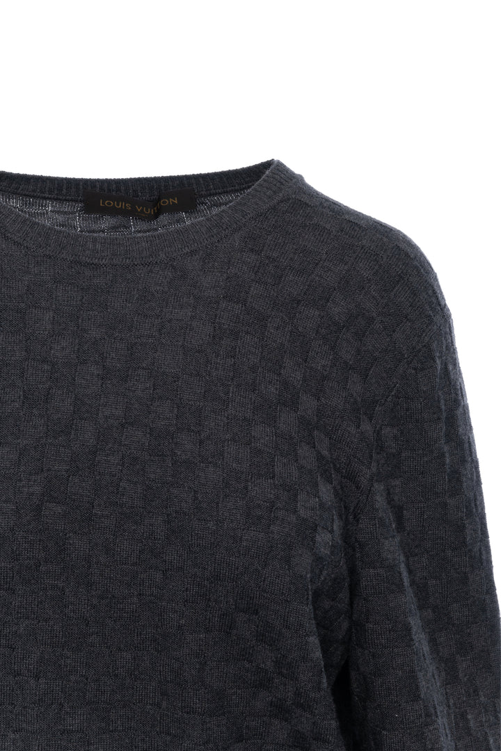 Louis Vuitton Size M Men's Damier Signature Crewneck Sweater