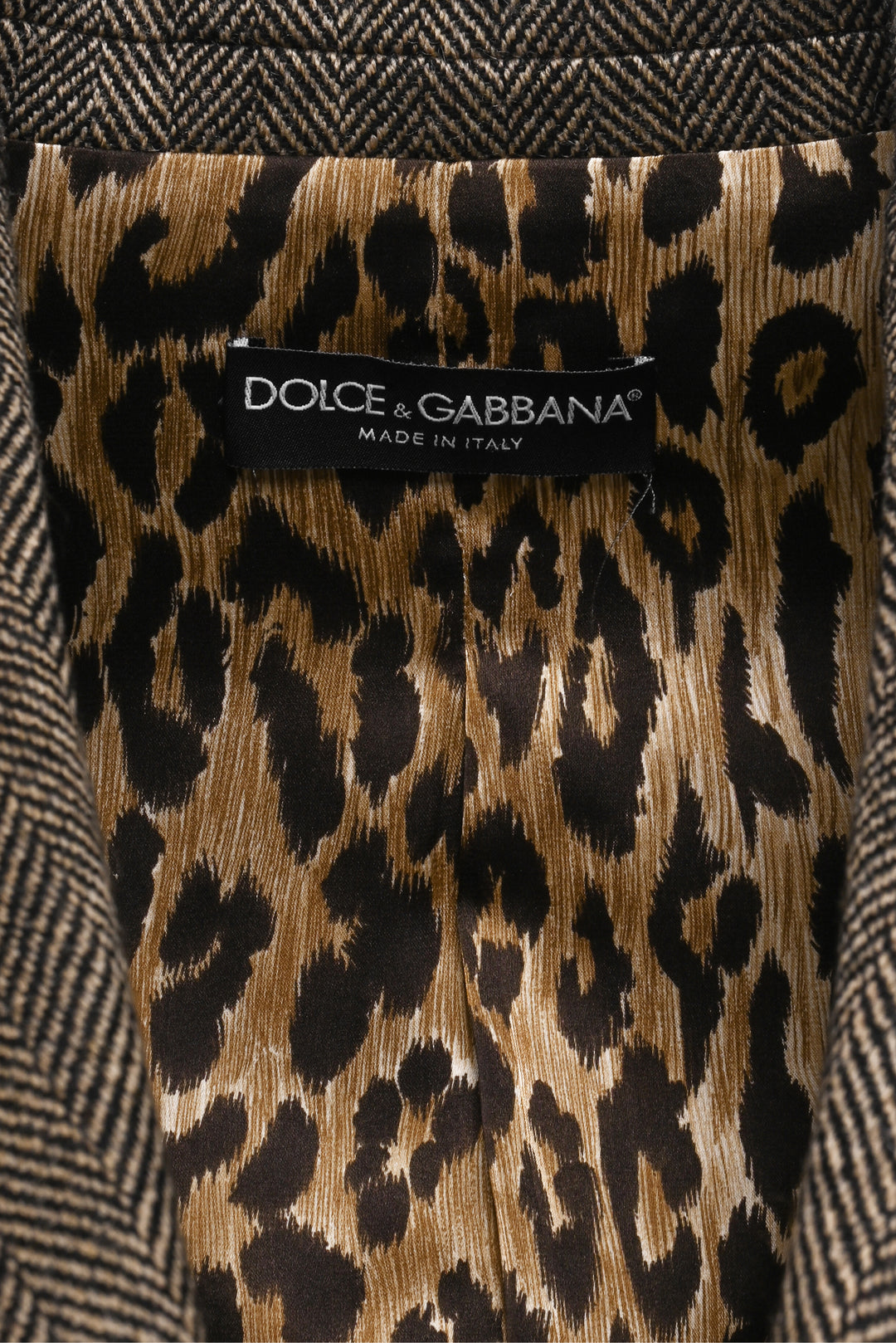 Dolce & Gabbana Size S Single Breasted Herringbone Blazer