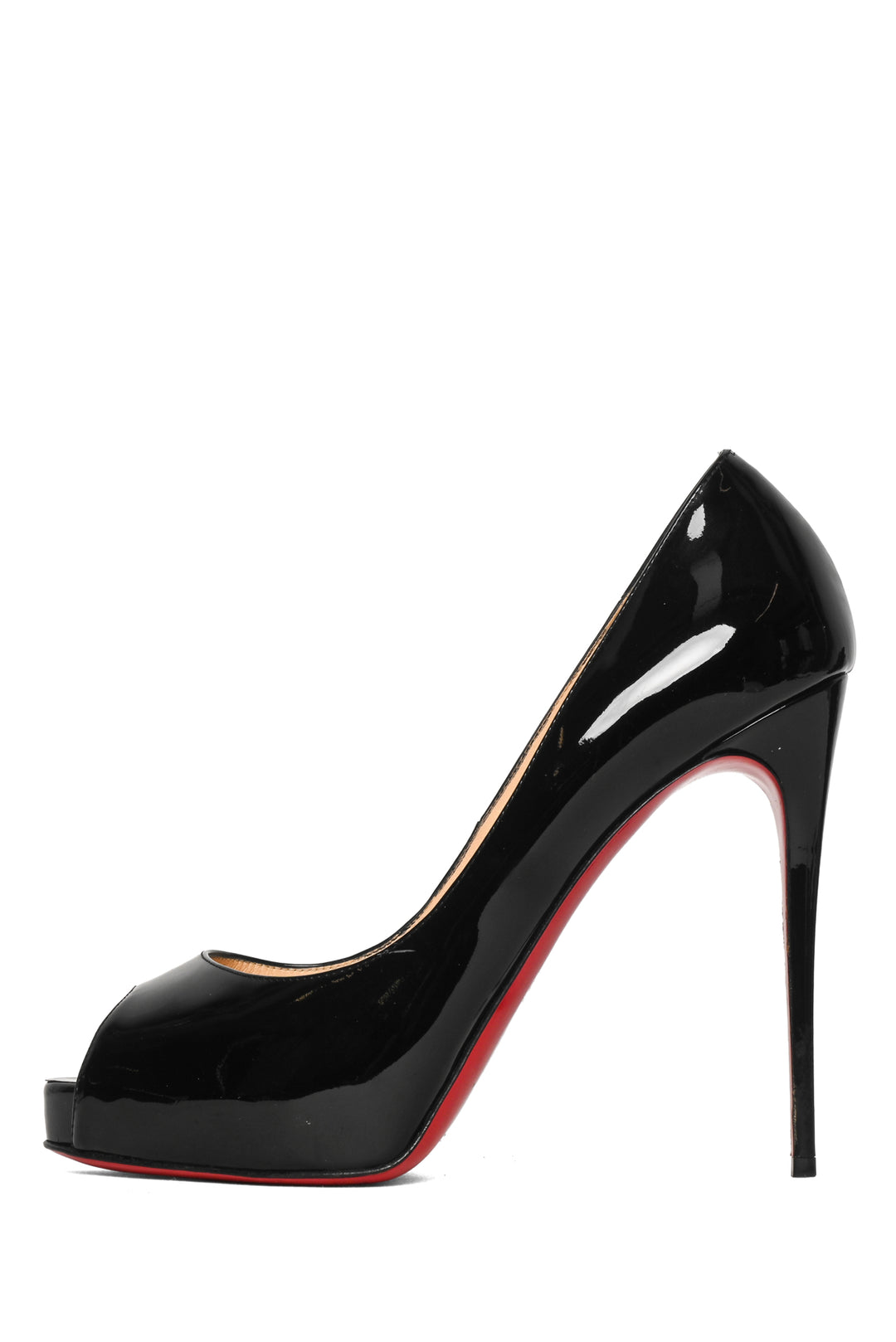 Christian Louboutin Size 39 New Very Prive 120mm Peeptoe Patent Leather Pumps