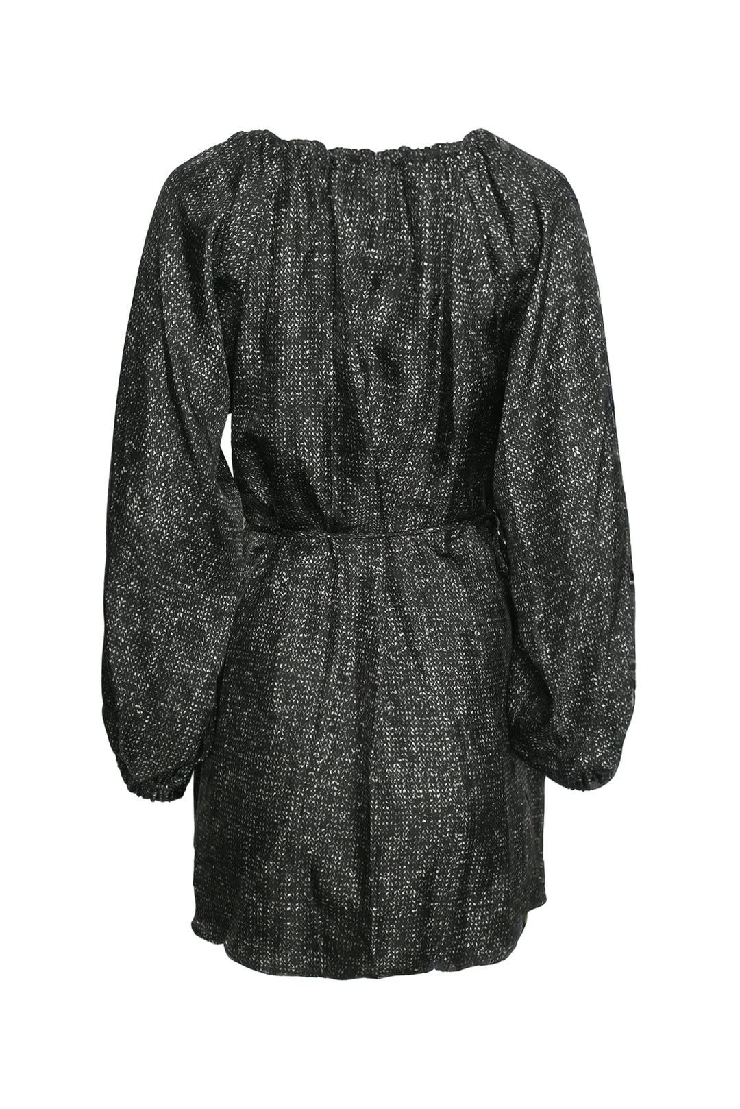 Maxmara Size 0 Long Sleeve Patterned Silk Mini Dress