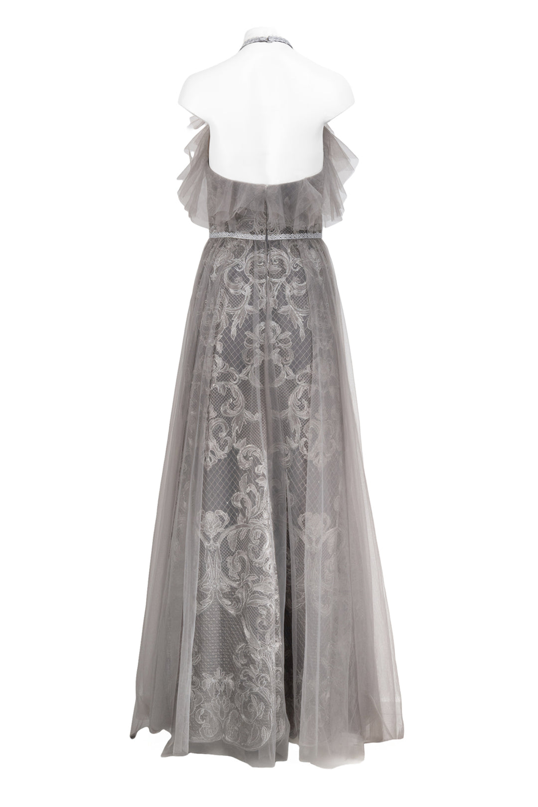 Marchesa Notte Size 2 Embroidered Metallic Gown