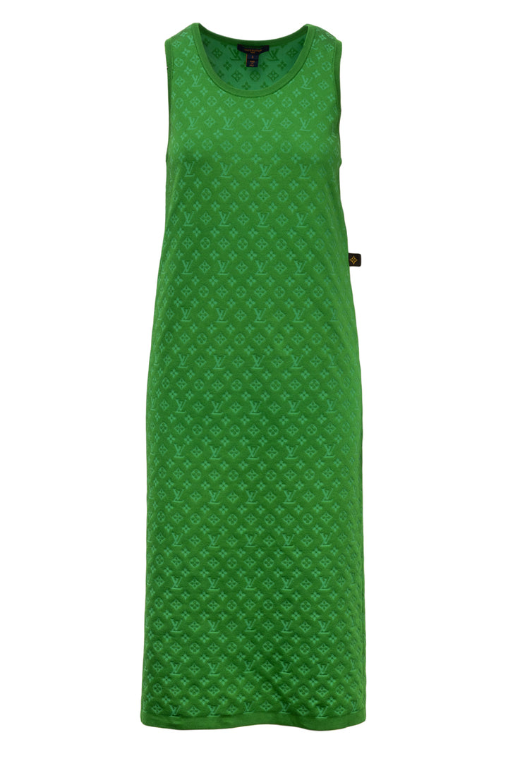 Louis Vuitton Size S Monogram Jacquard Silk-Blend Dress