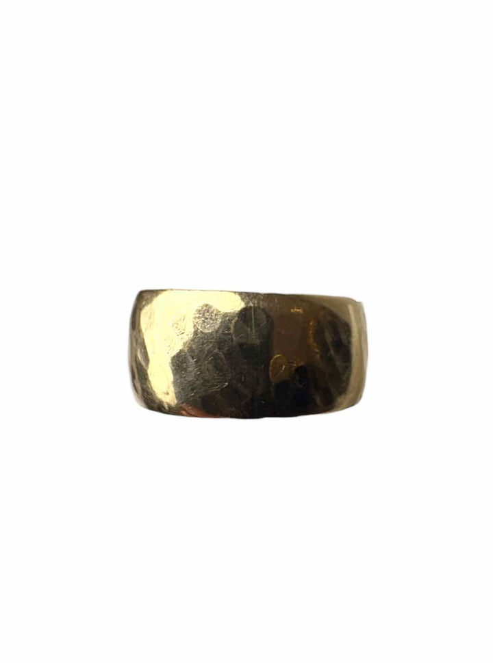 Size 8 Gold Hammered  Ring