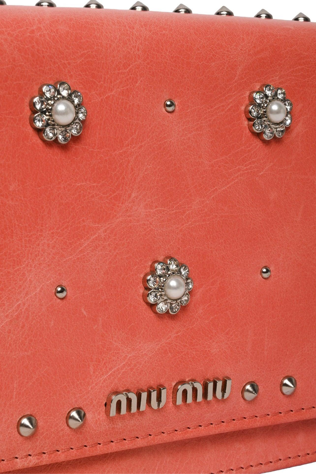 Miu Miu 2013 Flower Crystal & Stud Shoulder Bag