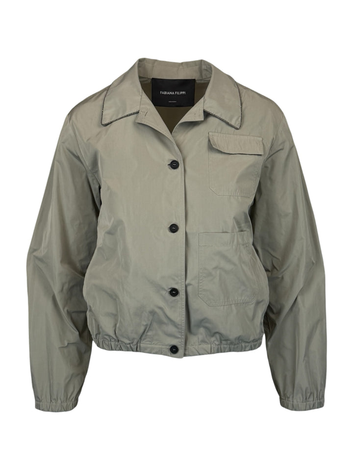 Fabiana Filippi Size XS Embellished Collar Shirt Jacket