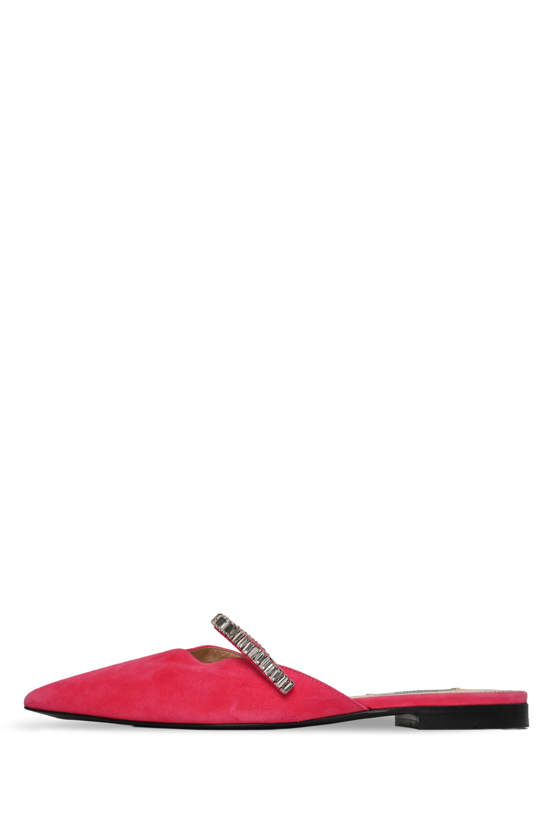 Prada Size 38 Suede Crystal Embellished Mules