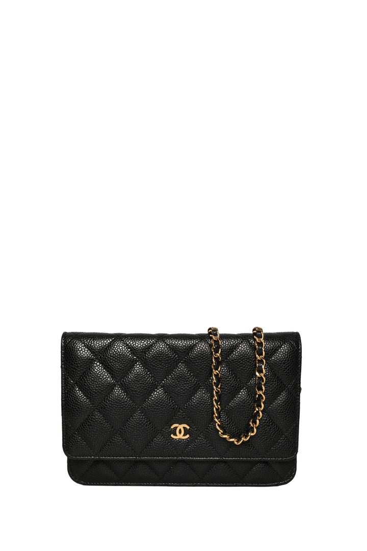 Chanel 2013-2014 Quilted Caviar Classic Wallet on Chain