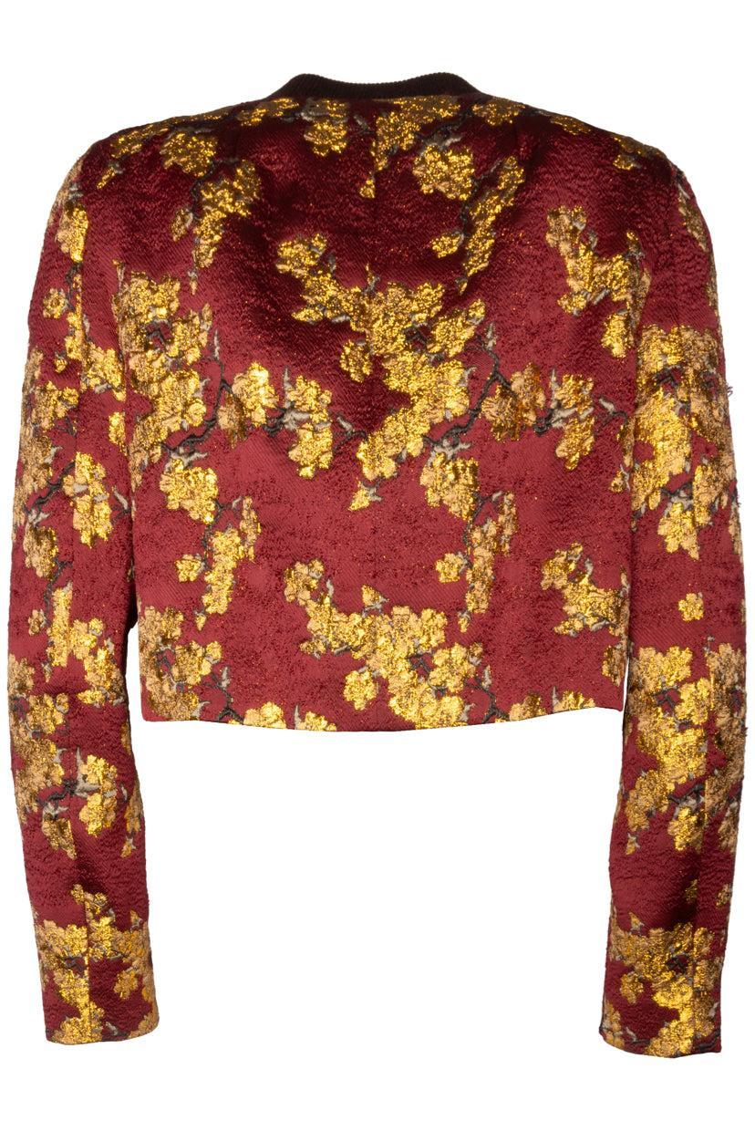 Dries Van Noten Size 36 Crpped Floral Jacket