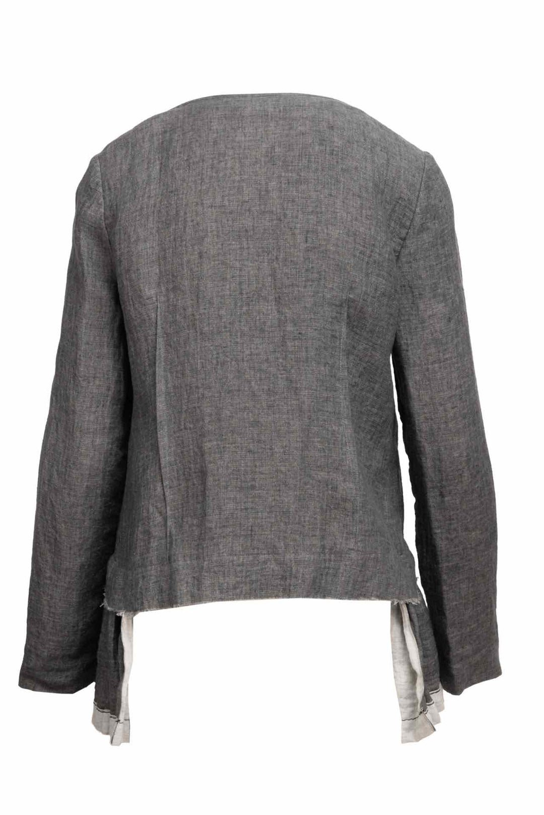 Marni Size 40 Raw Edge Ruched Hem Tie-Up Blazer