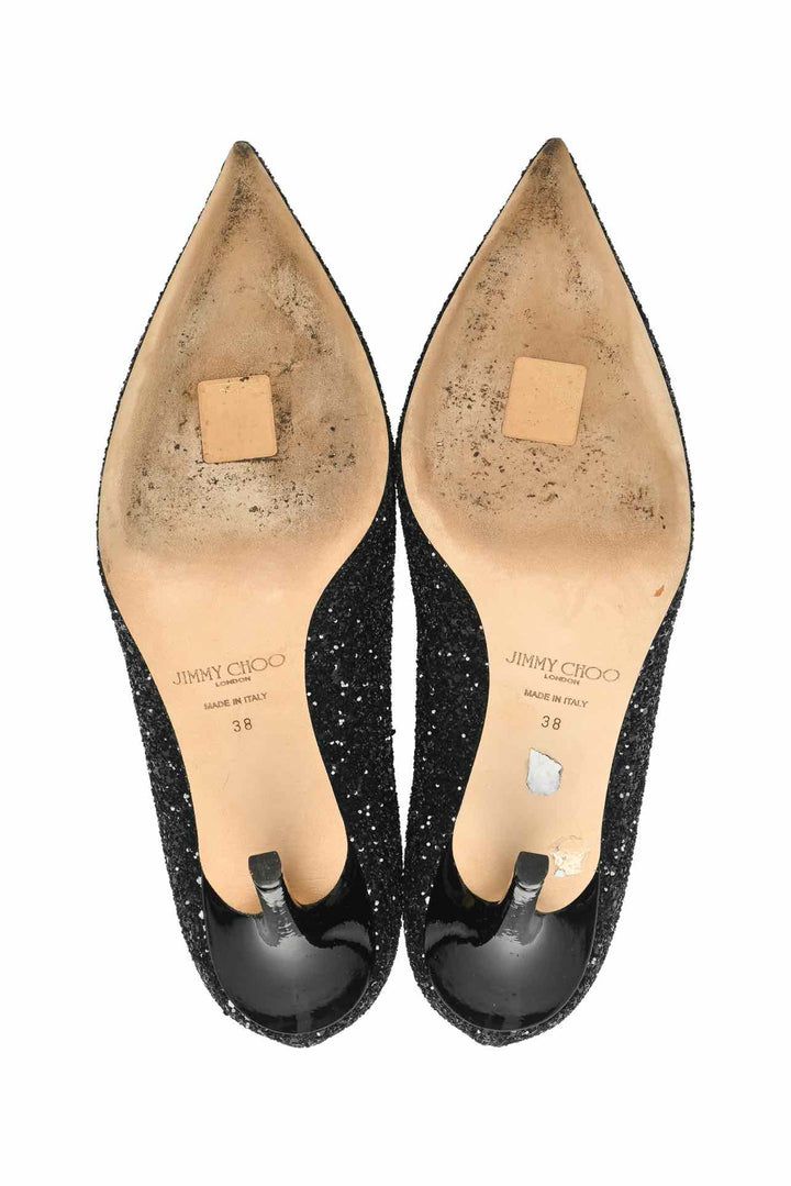 Jimmy Choo Size 38 Romy Glitter Pumps