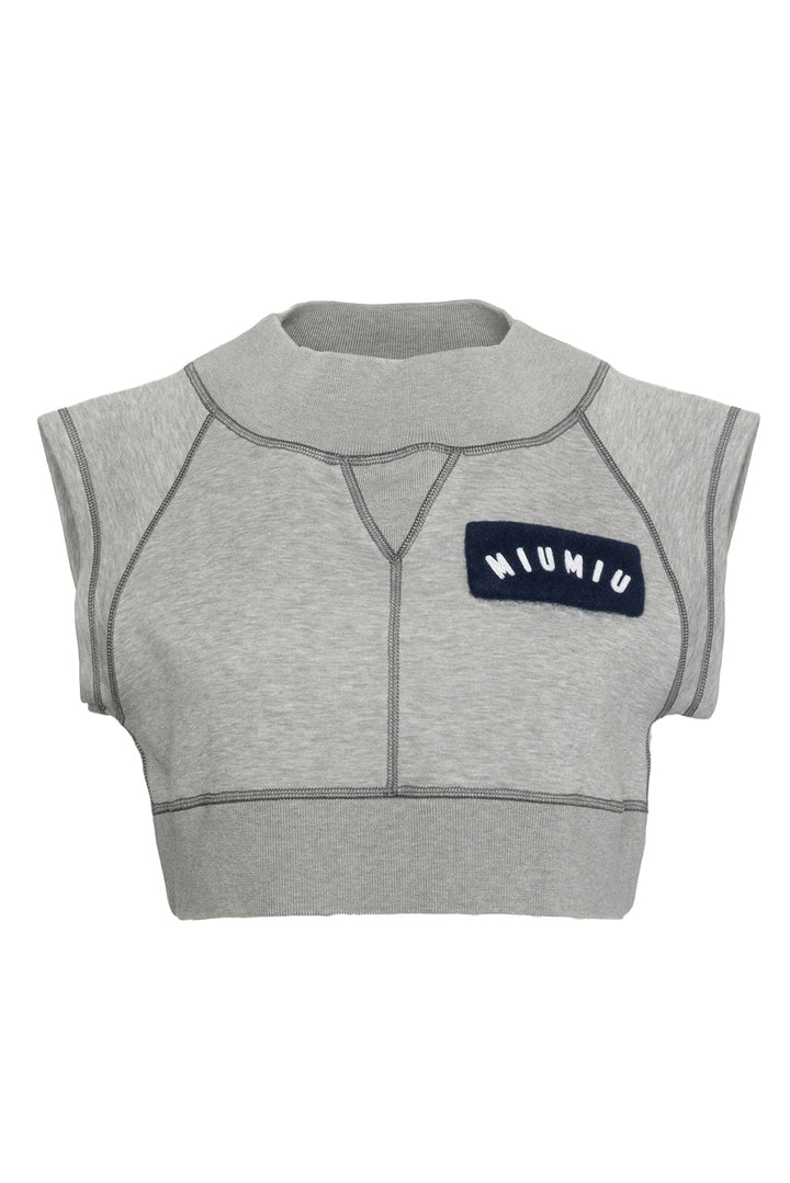 Miu Miu Size S 2020 Cotton Fleece Crop Tops