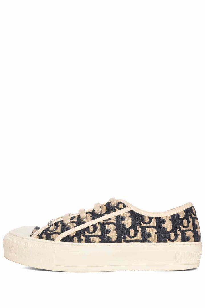 Dior Size 35 Walk'N'Dior Oblique Embroidered Sneaker