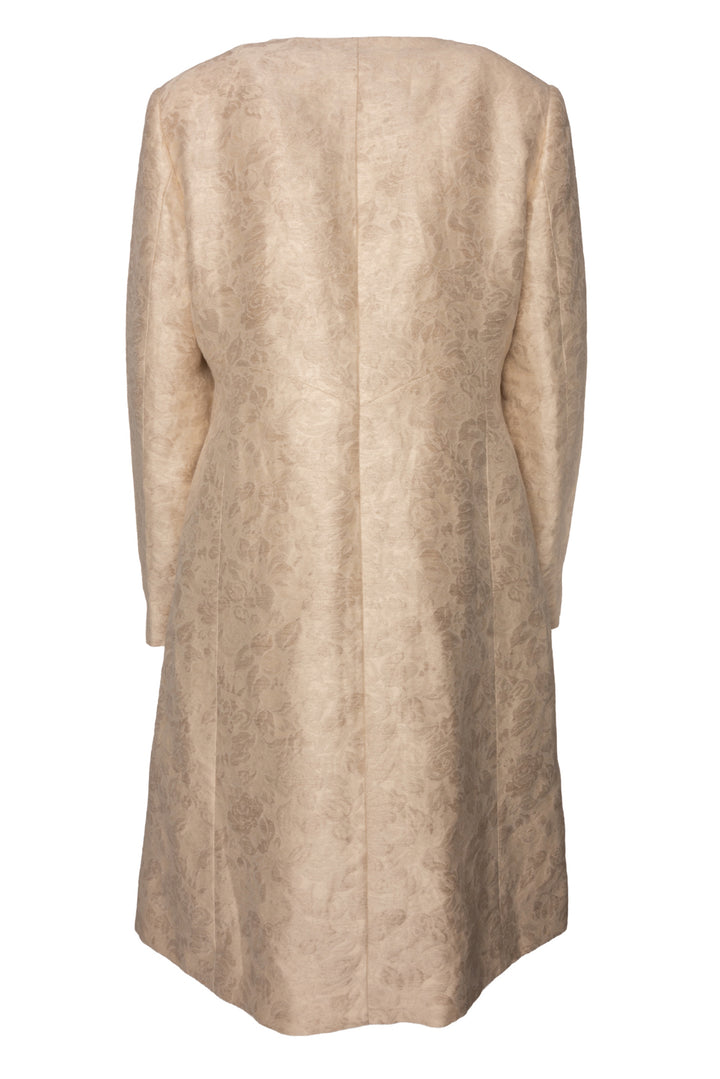 Cinzia Rocca Size 10 Collarless Jacquard Coat