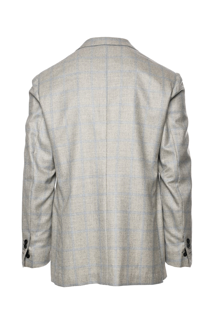 Kiton Size 42 Men's Checked Cashmere 3 Button Blazer
