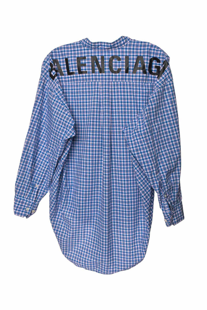 Balenciaga Size 34 2017 Neck Tie Plaid Overshirt