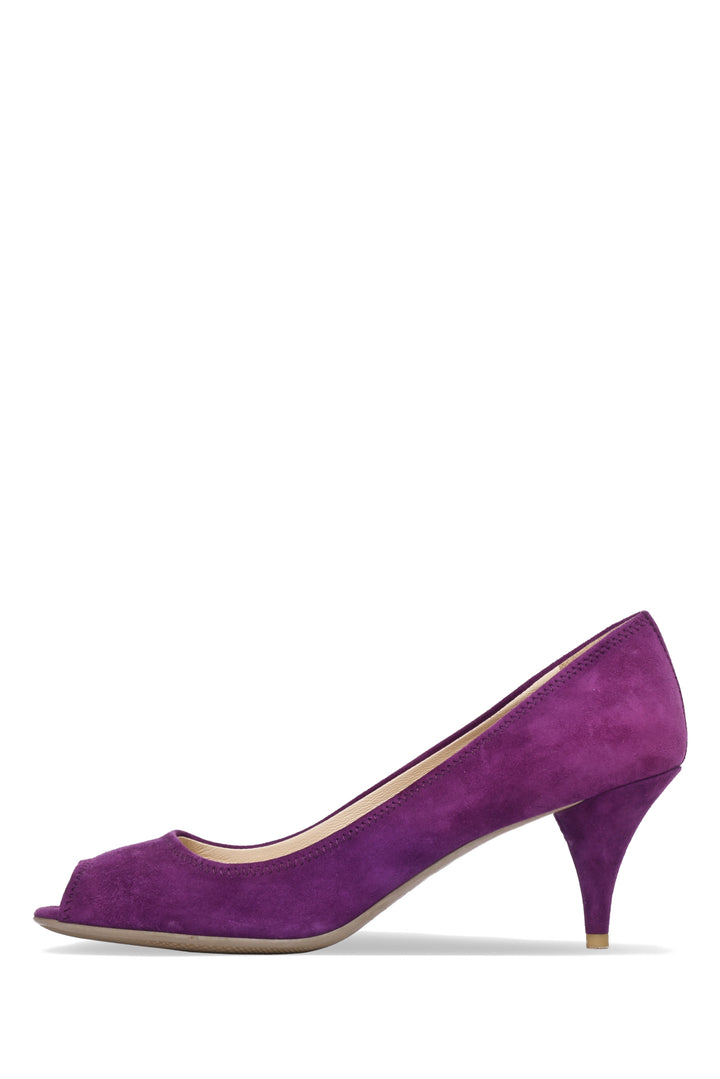 Prada Size 39 Suede Open Toe Pumps