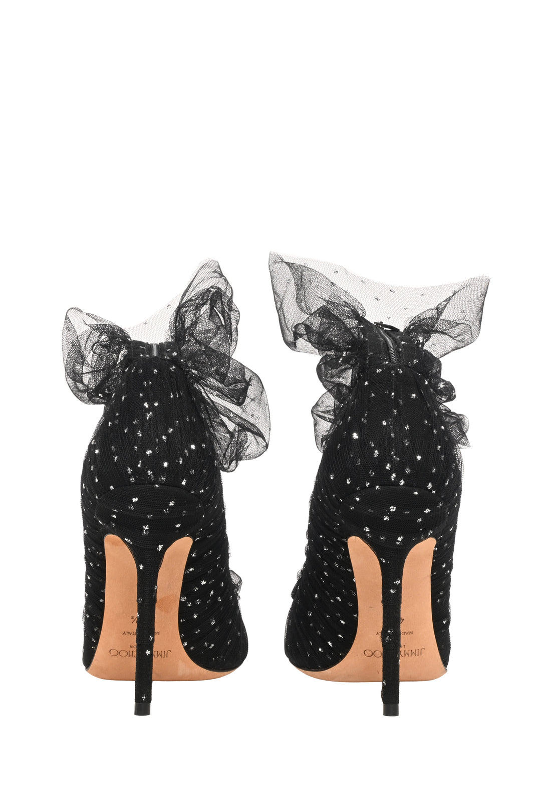Jimmy Choo Size 40.5 Glitter Lavish Tulle Pumps
