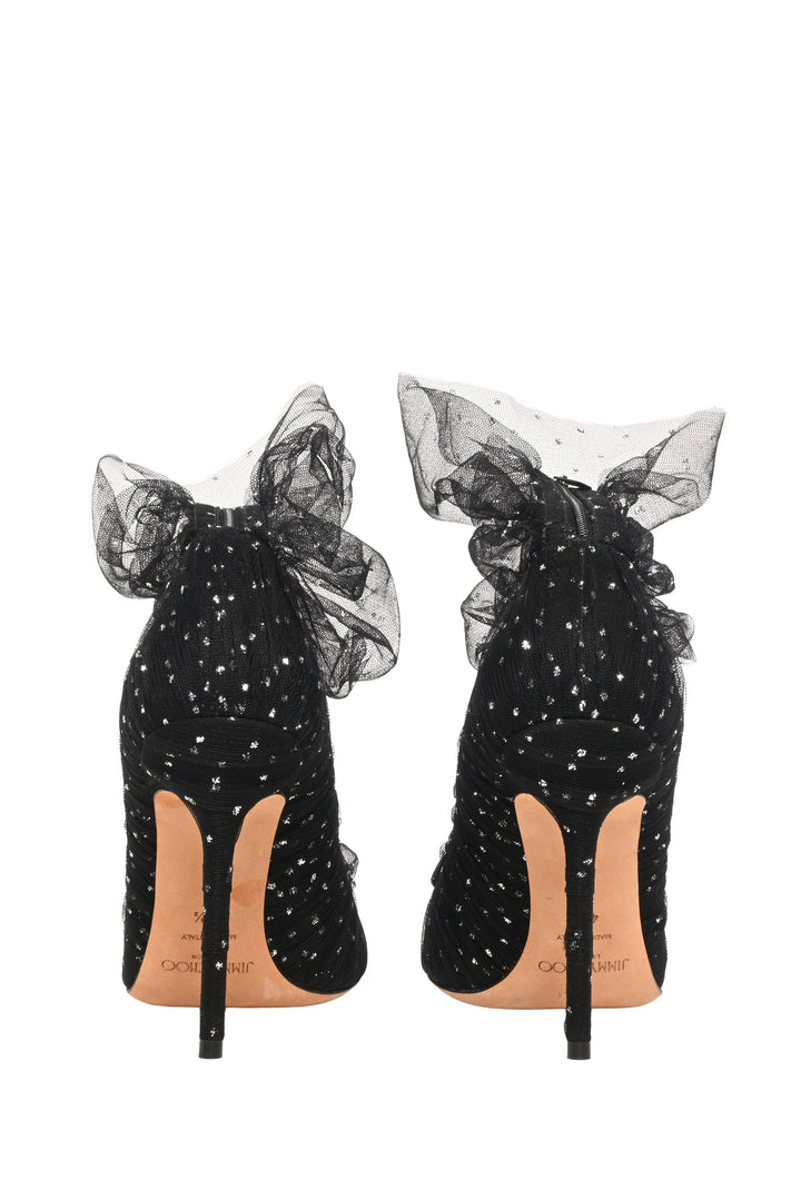 Jimmy Choo Size 40.5 Glitter Lavish Tulle Pumps