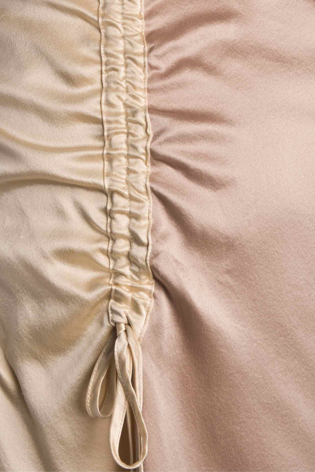 Lee Mathews Size 3 Two-Tone Drawstring Gathered Silk Maxi Skirt