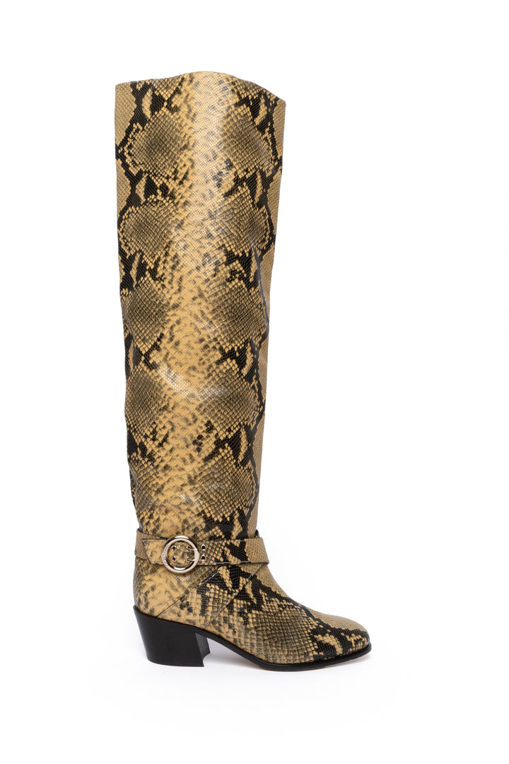 Jimmy Choo Size 36 Over-the-Knee Snake Print Boots