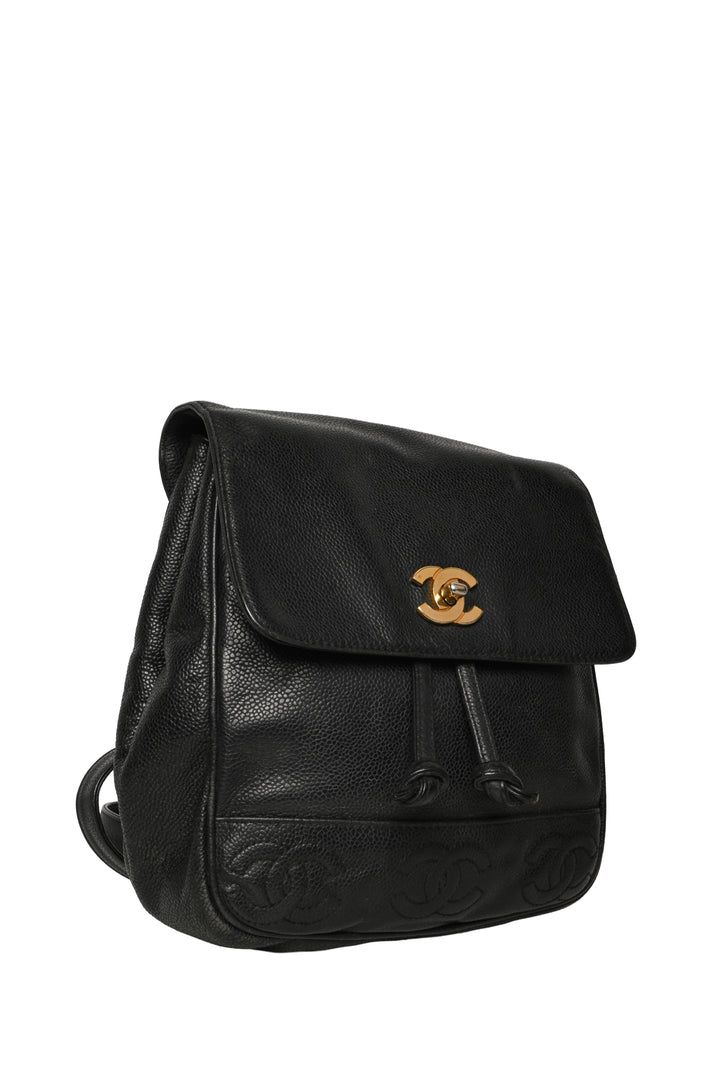 Chanel Vintage Caviar Triple CC BackPack