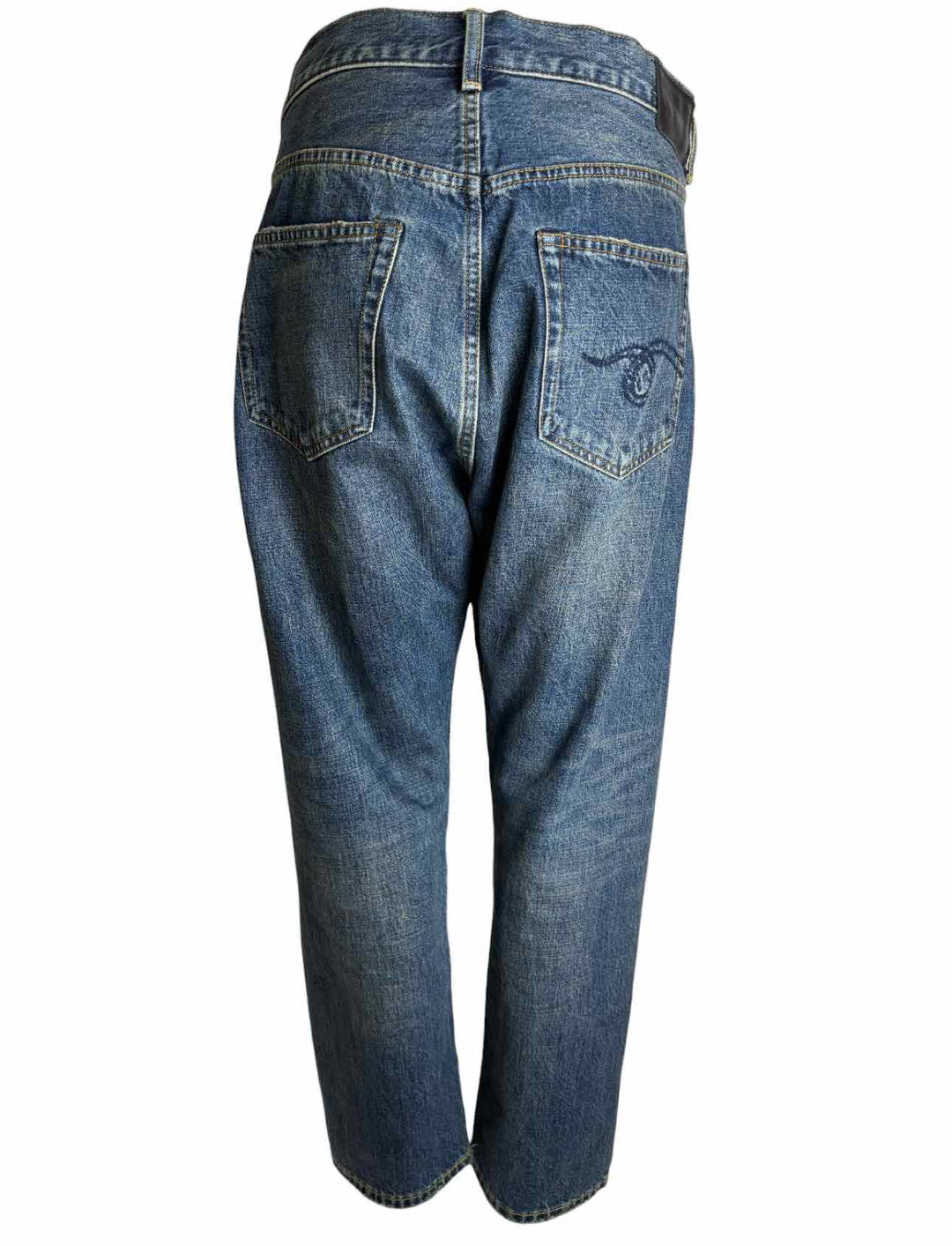 R13 Size 28 Distressed Crossover Jeans