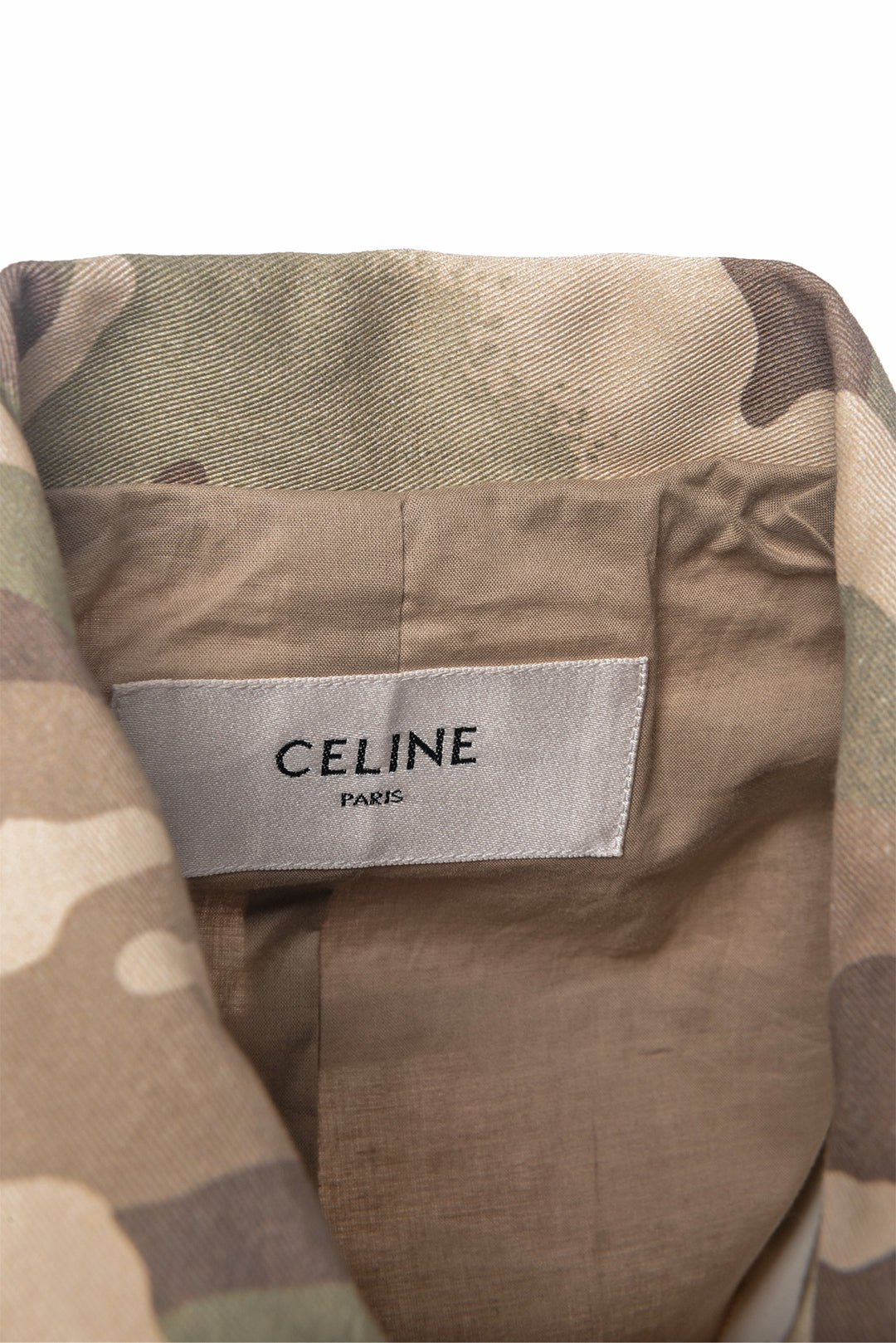 Celine Size 34 Camouflage Print Utility Jacket