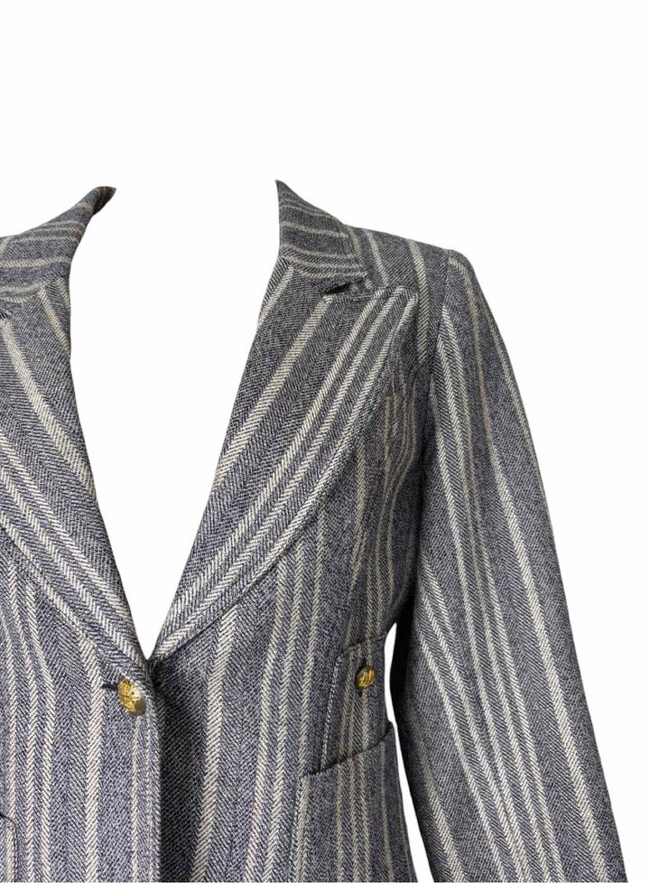 Smythe Size 10 Wool Blend Suede Elbow Patch Blazer