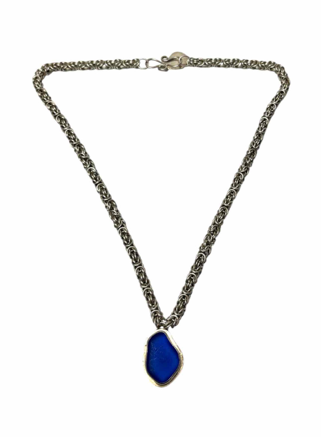 925 Necklace With Sea Glass Pendant