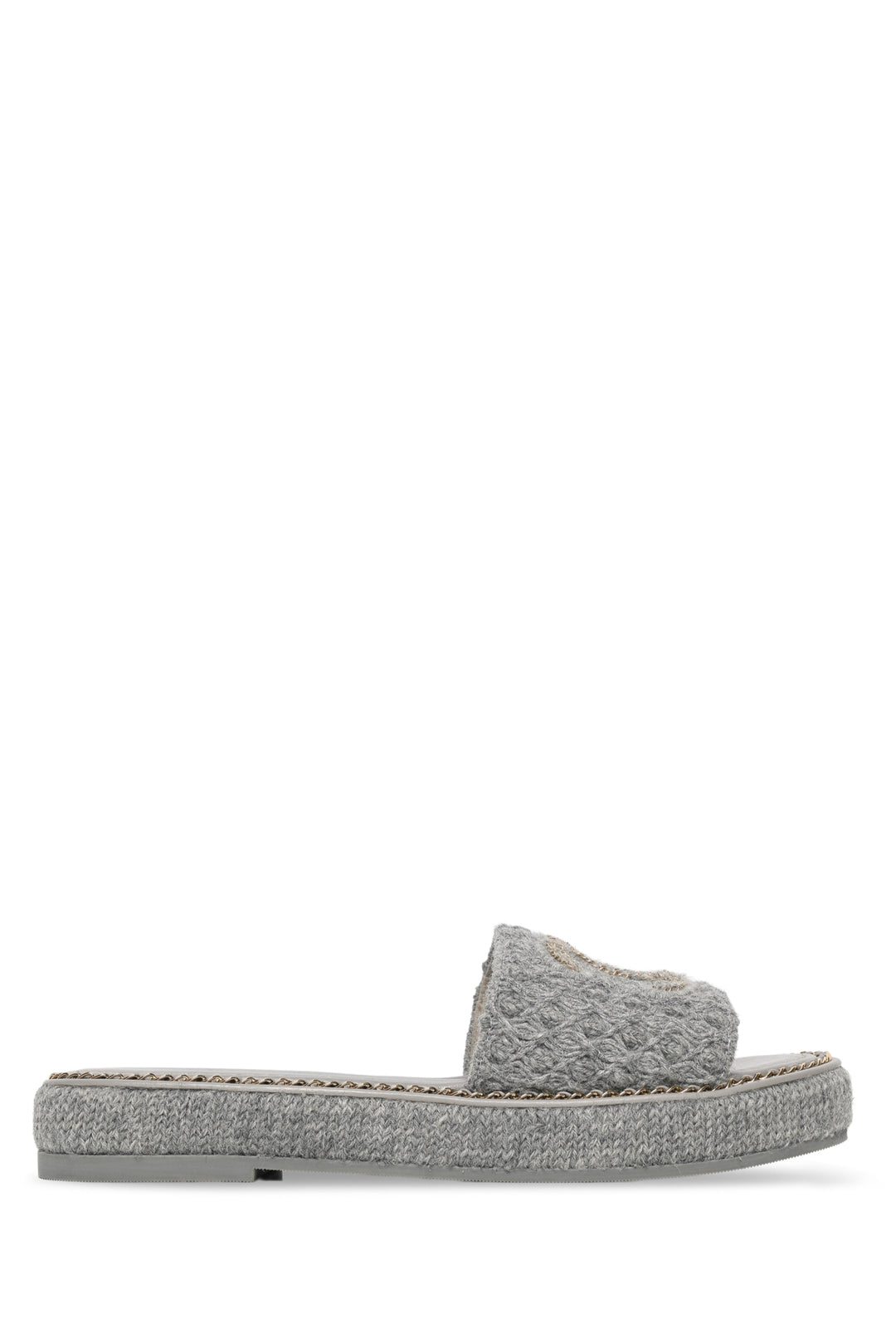 Chanel Size 37 Chain CC Slide Sandals