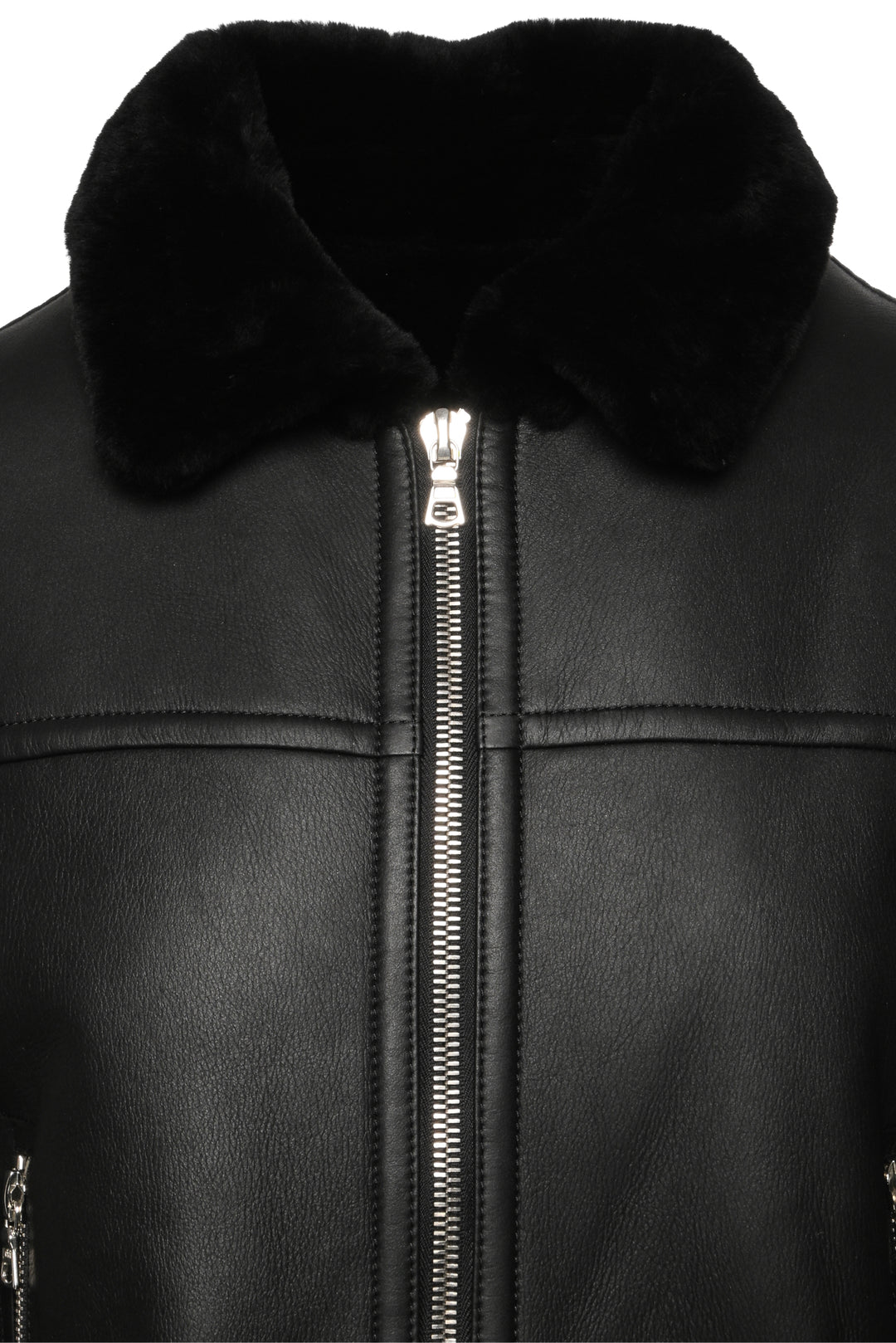 Judith & Charles Size 8 Leather Aviator Jacket