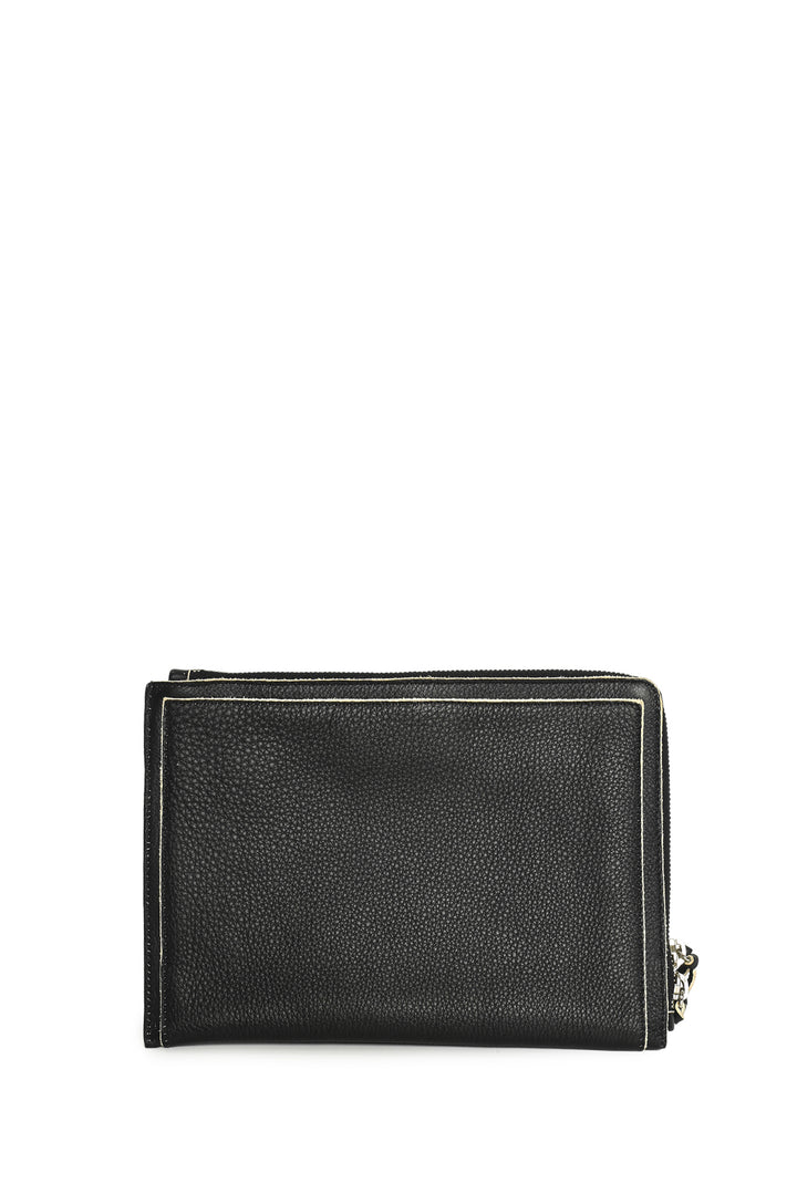 Balenciaga S/S 2016 Calfskin Leather Motocross Pouch Clutch