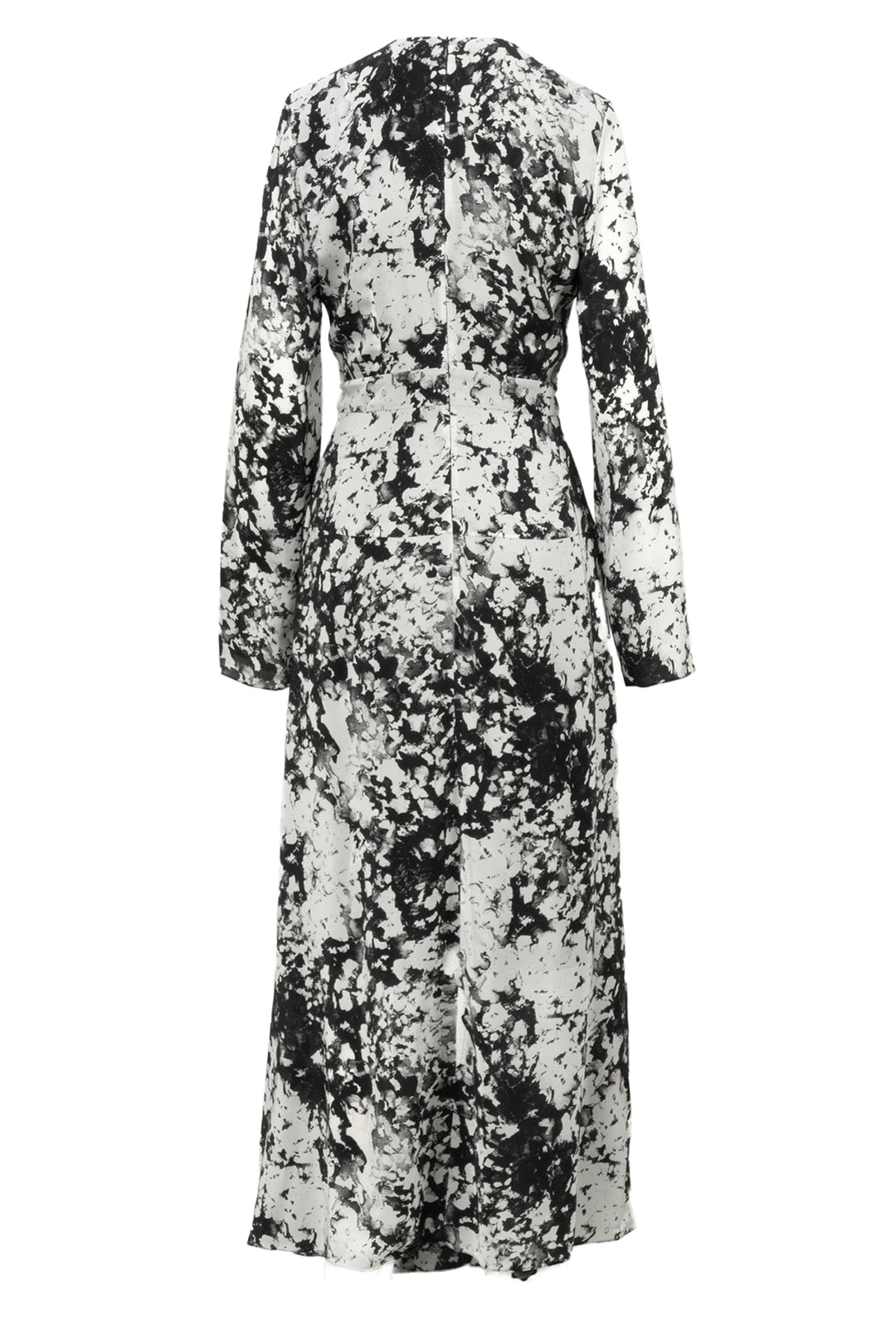 RAEY Size 6 Long Sleeve Silk Printed Maxi Dress