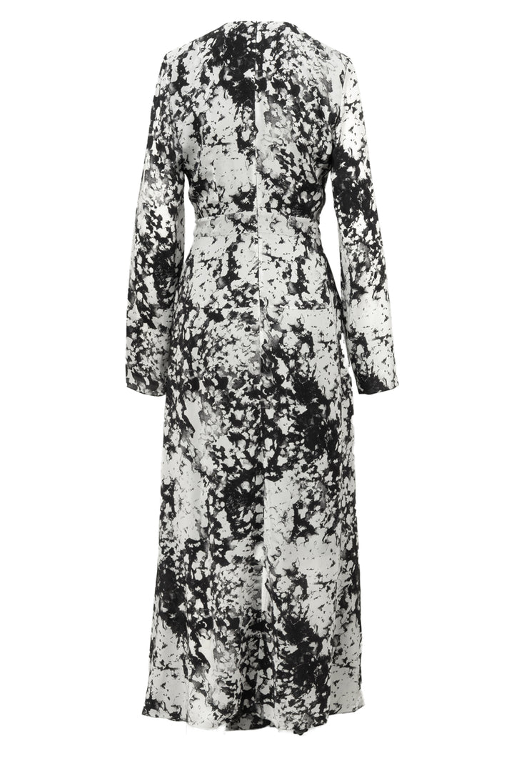 RAEY Size 6 Long Sleeve Silk Printed Maxi Dress