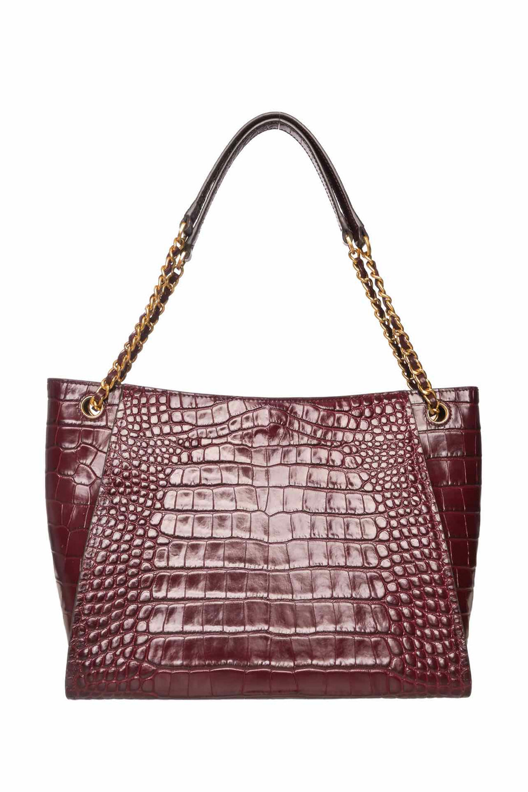 Tory Burch Britten Croc Embossed Leather Tote