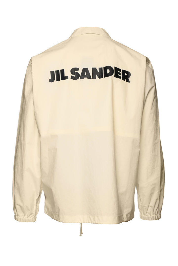 Jil Sander Size 46 Men's Cotton Logo-Printed Back Essential Coaches Jacket