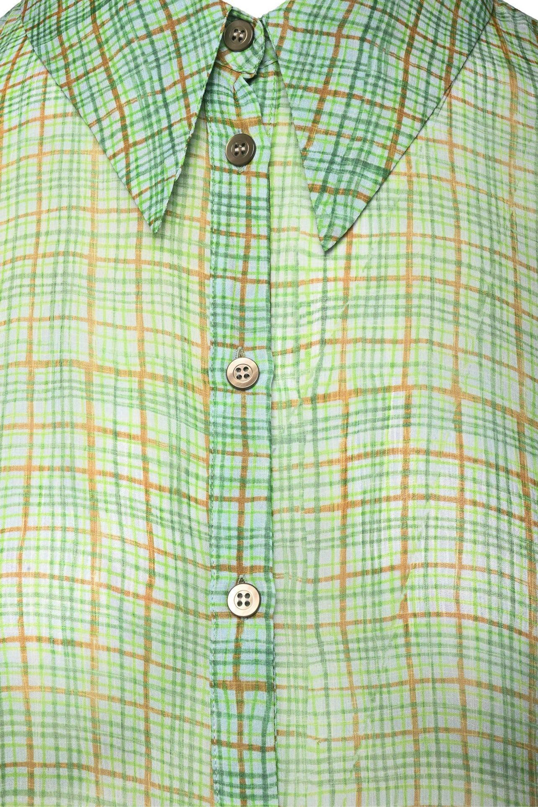 Lee Mathews Size 2 Silk Plaid Sheer Blouse & Skirt Set