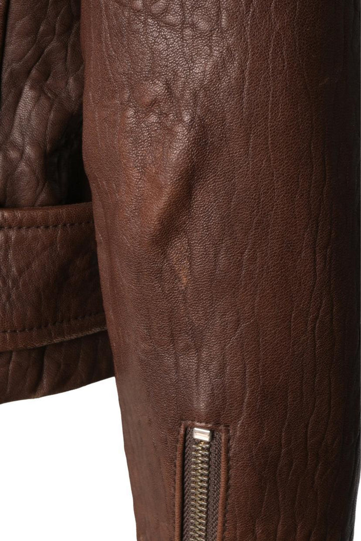 Veda Size S Distressed Leather Moto Jacket