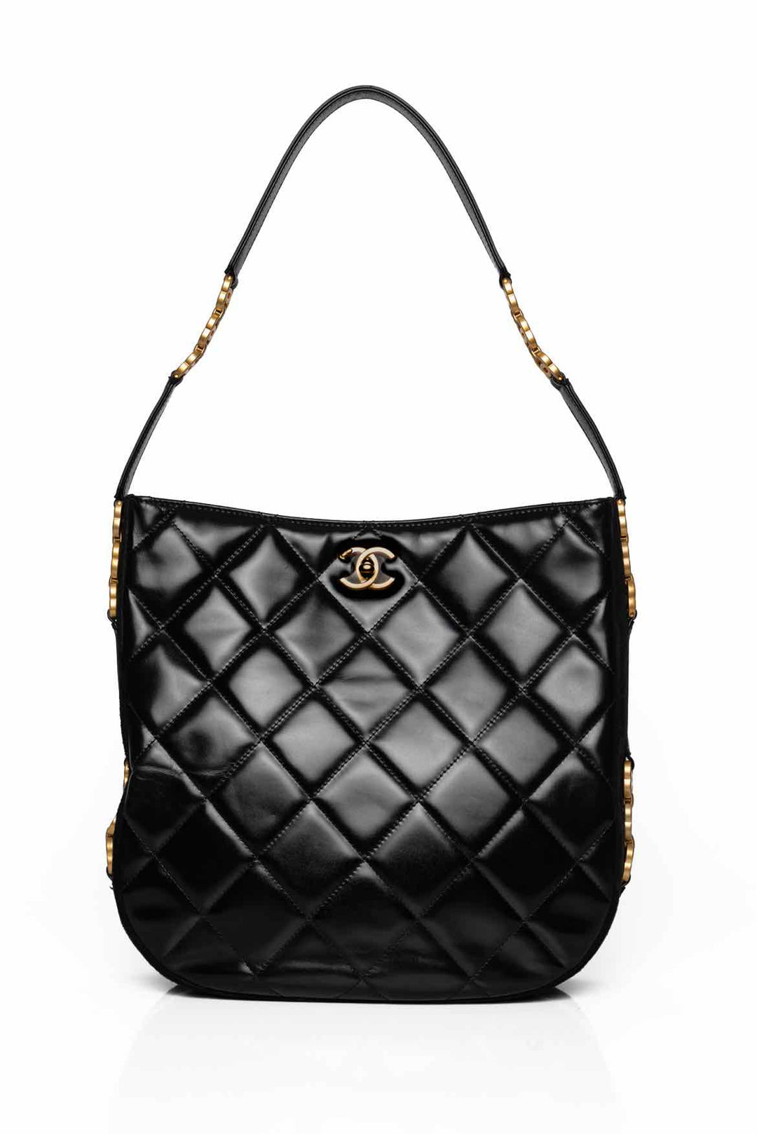 2022 Chanel Quilted Lambskin Hobo Bag