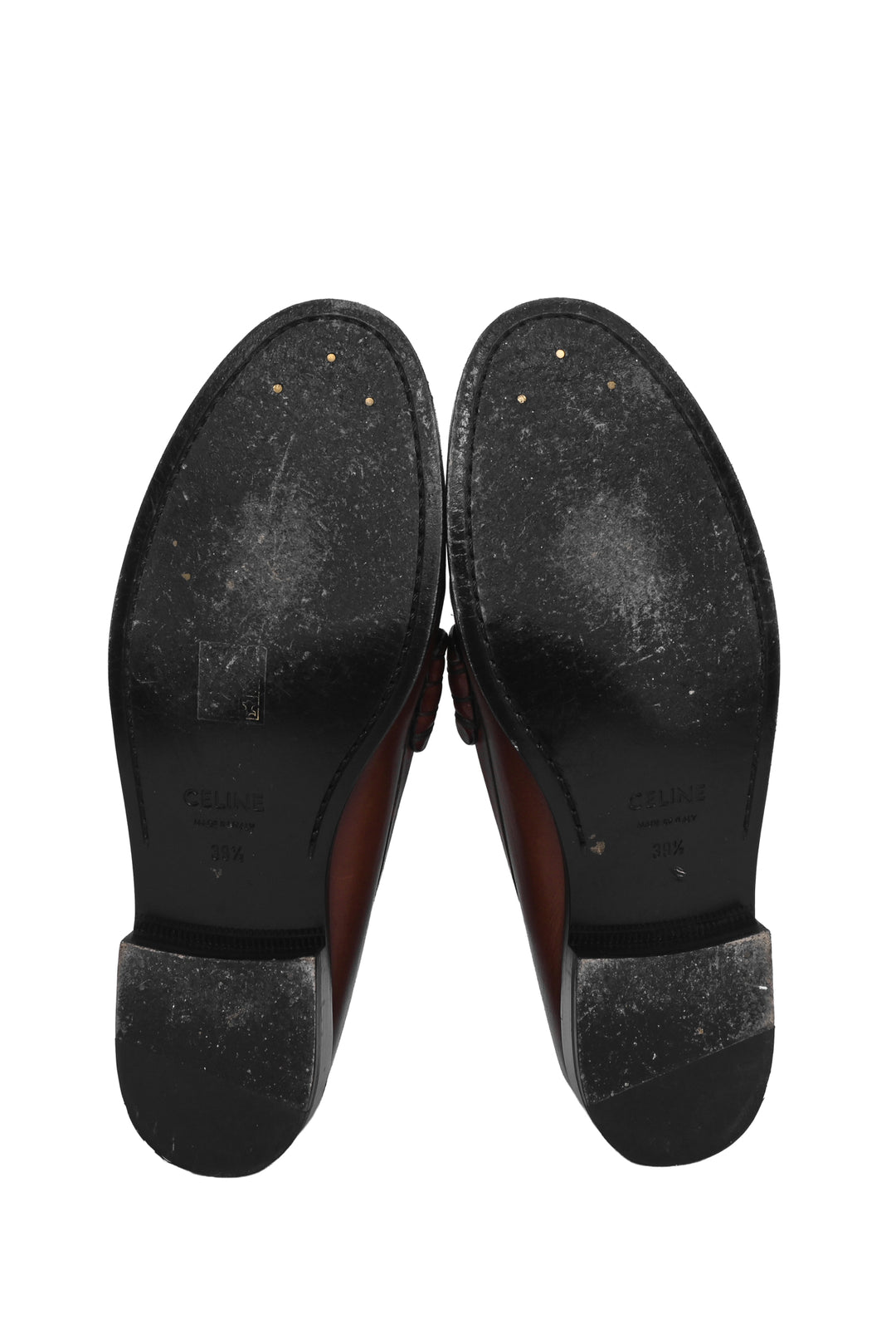Celine Size 39.5 Polished Calfskin Sulky Loafers