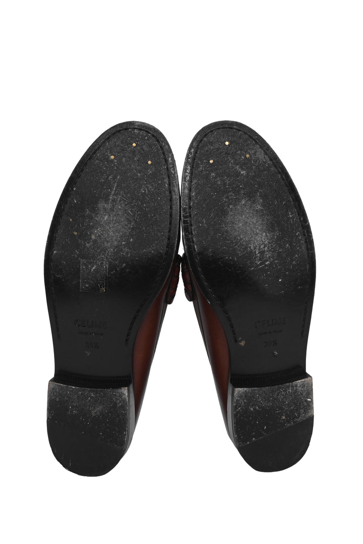 Celine Size 39.5 Polished Calfskin Sulky Loafers